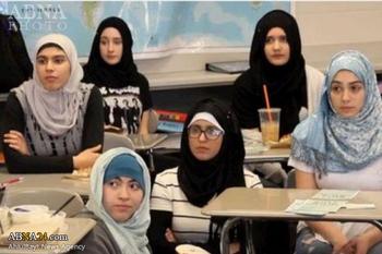 دانش آموزان دختر آمریکایی برای یک روز حجاب را تجربه کردند