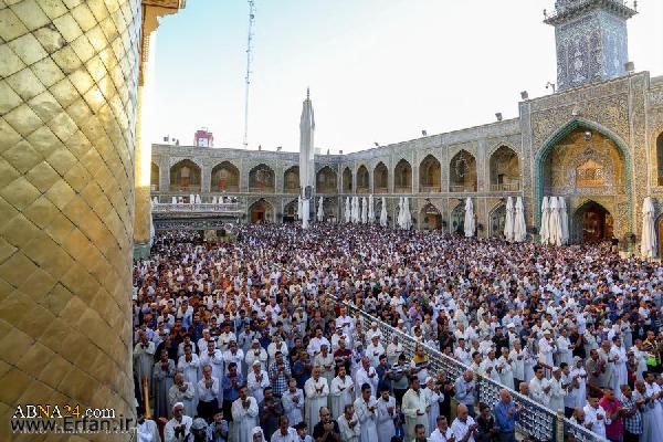 گزارش تصویری/ برگزاری نماز عید فطر در حرم امام علی(ع)